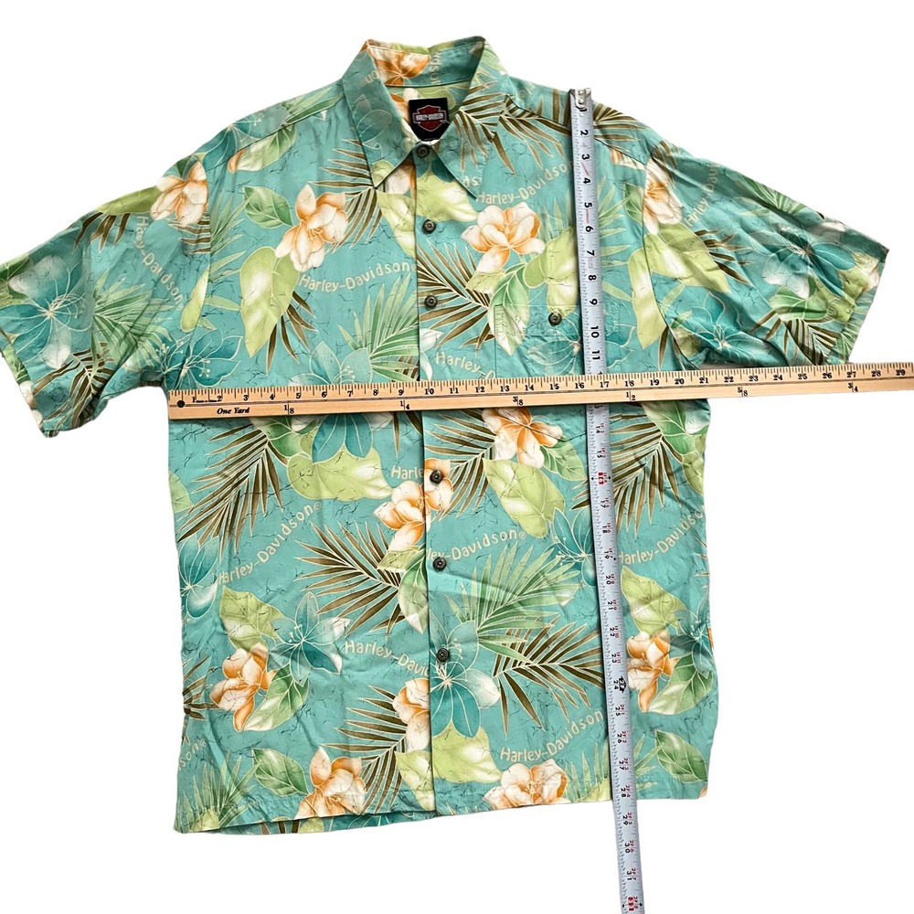 Harley Davidson Tori Richard Hawaiian Print Viscose Short Sleeve Shirt Men Sz M - Picture 3 of 8